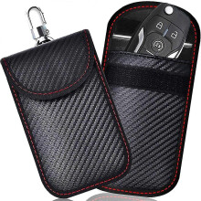 Paquete de 2 fundas Faraday para llaves de coche, bolsa Faraday antirrobo para llaves de coche, se?al RFID para llave de coche