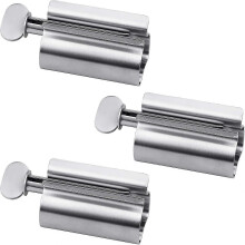 Pxcl 3er-Set Zahnpasta-Quetscher aus Edelstahl, drehbarer Zahnpastaspender, Zahnpasta-Quetscher für Tuben