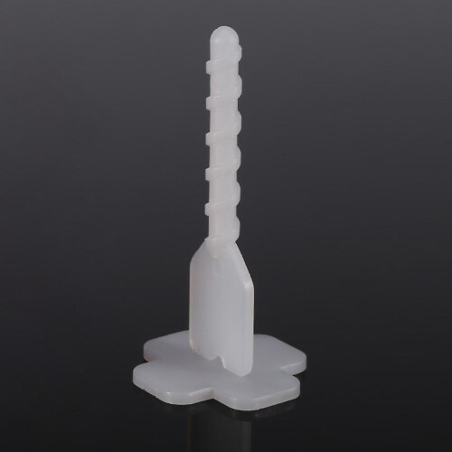 100pcs Plastic Floor Wall Tiling Spacers Strap Tile Flat Leveling System Tools(" " Base) 2