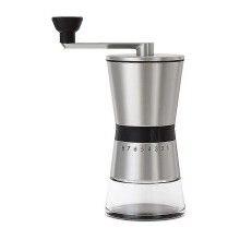 Molinillo de caf?? manual de acero inoxidable Muelas de cer??mica c??nicas Molinillo de espresso port??til con manivela