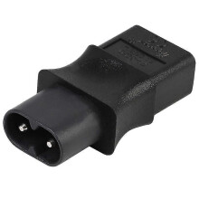 Adaptador de corriente alterna de 2 pines IEC 320 C8 macho a IEC 320 C9 hembra, convertidor de potencia industrial europeo de 6 A/250 V.