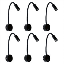 6er-Set Nachttisch-, Arbeits-, Lese- und Wandlampen (3 W)