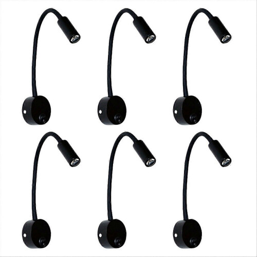 6PCS Bedside Working Study Reading Lamp Wall Lamp Sconces 3W