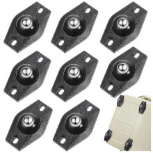 8 piezas de ruedas giratorias autoadhesivas, mini ruedas giratorias con rotaci??n de 360 grados, polea adhesiva con bola