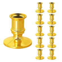 10x Gold Pillar Candle Base Taper Candle Holder Candlestick Christmas