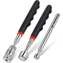 Juego de 3 piezas de herramientas telesc??picas para recoger imanes que incluye un im??n con luz LED de 8 lb y un dispositivo magn??tico tipo varilla.