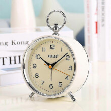 Analog Alarm Clock Non Ticking With Night Light Snooze Function Round Retro Alarm Clock Battery Operated Clock For Bedroom Living Room For Kids