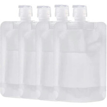 4er-Pack wiederbefüllbare, leere Reise-Quetschbeutel im Klappdesign, Reiseflaschen, leere Reise-Quetschbeutel, tragbare Reisetasche – 50 ml