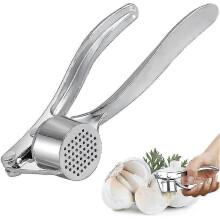 Garlic Press, Stainless Steel Premium Garlic Presser, Sturdy Garlic Crusher Heavy Duty Garlic Mincer, Kitchen Cooking Gadget To Press Clove And Smash