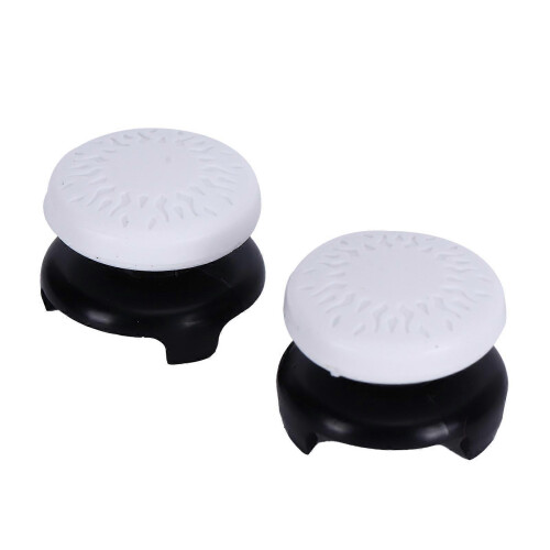 2Pcs Thumbstick Soft Silicone Cover Grip Stick Joystick Controller Gamepad Key Cap for PS5White 1