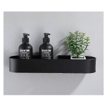 Shower Shelf Without Drilling, Self-adhesive Bathroom Shower Shelf Stainless Steel, 30cm, Black