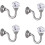 4 Pcs Crystal Curtain Holdbacks Hooks Drapery Tiebacks Tassel Holder 1