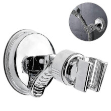 Powerful Suction Cup Shower Bracket Base Bathroom Shower Head Fixed Wall Bracket (silver)