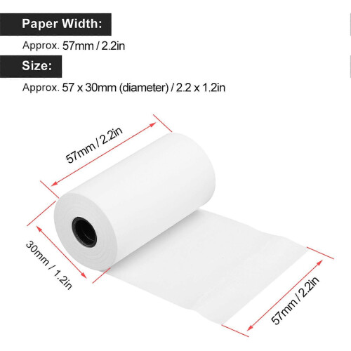 3PCs Thermal Paper Printing Machine Accessories Waterproof 57MM for Peripage Printer 2