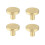 4 Pcs Round Cabinet Knobs, Solid Brass Dresser Knobs Brushed Gold Cabinet Knobs For Kitchen Drawers (1.1x0.79) 1
