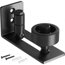 Sliding Barn Door Floor Guide For Bottom Adjustable Roller - 8 Setup Options For Diyers - Flush Design Bottom Flat Barn Door Floor Guide Stay Roller