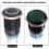 19mm 12-24V ON/OFF Black Waterproof Selflocking Latch Push Button Flate Switch Red LED 3