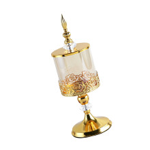 European Style Sealed Glass Metal Decorative Canister for-3 1