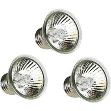 3 Pcs 50W UVA + UVB 3.0 Full Spectrum Sun Lamp Sunbathe Heat Lamp Bulb Light for Lizard Reptile and Amphibian
