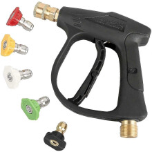 High Pressure Washer Gun,3000 Psi Max With 5 Color Connect Nozzles