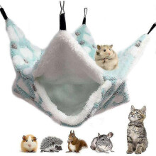 Crday Small Pet Hammock, Guinea Pig Cage Hammock, Double Layer Pet Hammock, For Ferret Gift