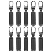 10 cabezales de cremallera desmontables para ropa, repuestos para tiradores de cremallera.