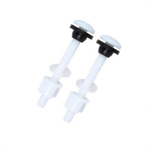 Tornillos de pl??stico para el tanque del inodoro, tornillos para fijar el tanque a la taza (2 pares, blancos)