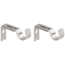 Soporte de pared ajustable para barra de cortina, soporte para barra de cortina, 2 piezas, negro