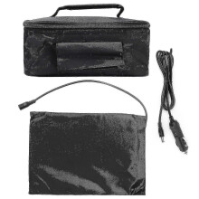 Tragbare Mini-Auto-Mikrowelle, 12 V, elektrisch, schnelles Aufheizen, ideal für Picknickboxen, Reisen, Camping, Kochen, Schwarz