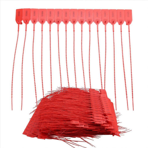 1000 Pcs Plastic Tamper Seals Fire Extinguisher Tags Security Tags Seals Safety Numbered Zip Ties La
