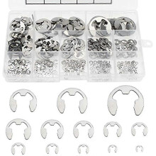 400pcs Stainless Steel E-clip Retaining Ring 13 Size M1.5/m2/m2.5/m3/m4/m5/m6/m7/m8/m9/m10/m12/m15 Internal Opening Ring Circlip Assortment Kit