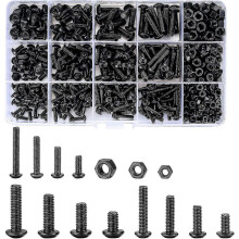 500-teiliges Schrauben- und Muttern-Set, schwarzes Innensechskantschrauben- und Muttern-Set Tx XXF