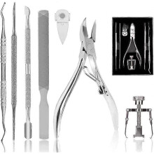 7-teiliges professionelles Pediküre- und Nagelknipser-Set aus Edelstahl