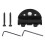 4-string Headless Electric Bass Guitar String Locking Nut Set with 2 Wrench 2 Screw Black 5