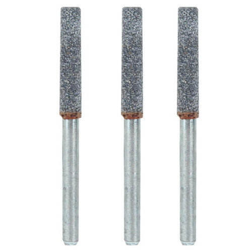 3Pcs 4mm 5/32in Diamond Chainsaw Sharpener Burr Stone File Sharpening Tool for Rotating Tool 1