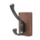 Compact Walnuts Wood Adhesive Hook for Small Bathrooms-Black 1 1