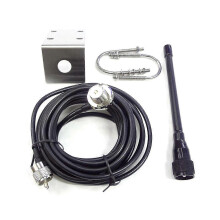 VHF-Marineantenne 156–163 MHz, wasserdichte Gummimastantenne mit 5 m RG-58-Kabel für Boote und Segelboote