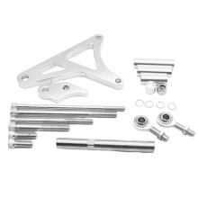 Kit de soporte de alternador de aluminio mecanizado para motores SB Small Block 260, 289, 302 y 5.0L (1968-1993), color plata.
