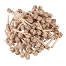100 Pack Of Mini 3 Inch Wood Honey Dipper Sticks, Individually Wrapped, Server For Honey Jar Dispens