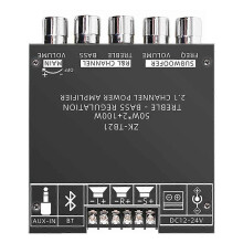 ZK-TB21 Bluetooth 5.0 Subwoofer-Verstärkerplatine 50W x 2 + 100W 2.1-Kanal-Stereo-Verstärker