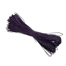 1mm Natural Cotton Waxed Cord 65.61Yard Long Weaving-Purple