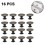 16 Pieces Cabinet Door Knobs, 30mm Vintage Dresser Knobs Set High Quality 1