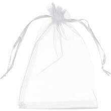 50 Stück 4x6 Zoll (ca. 10x15 cm) große, durchsichtige Organza-Geschenktüten mit Kordelzug, Schmuckbeutel für Partys und Hochzeiten