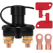 Main Switch 12 V / 24 V, Battery Main Switch, Quick Shut-off Isolator Switch, Pure Copper Battery Switch, Boat With Natobone Key For Cars, Motorhomes