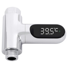 LED-Display-Thermometer für die Dusche – Strom erzeugender Wassertemperaturmesser F