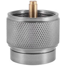Camping Stove Adapter 1LB Propane Small Tank Input and a Lindal Valve EN417 Output Outdoor Cylinder