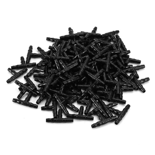 100PCS Sprinkler Irrigation T Pipe Barb Hose Fitting Joiner Drip System 2