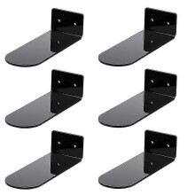 6er-Pack schwebende Schuhregale, schwarze Acryl-Wandregale zur Präsentation von Sammlerschuhen und Sneakern