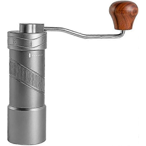 Handmade Stainless Steel Coffee Bean Grinder Mill for Kitchen - Silver Gray