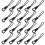 20pcs Useful Zipper Head Pull Ropes Zipper Puller Cables Backpack Accessories 1